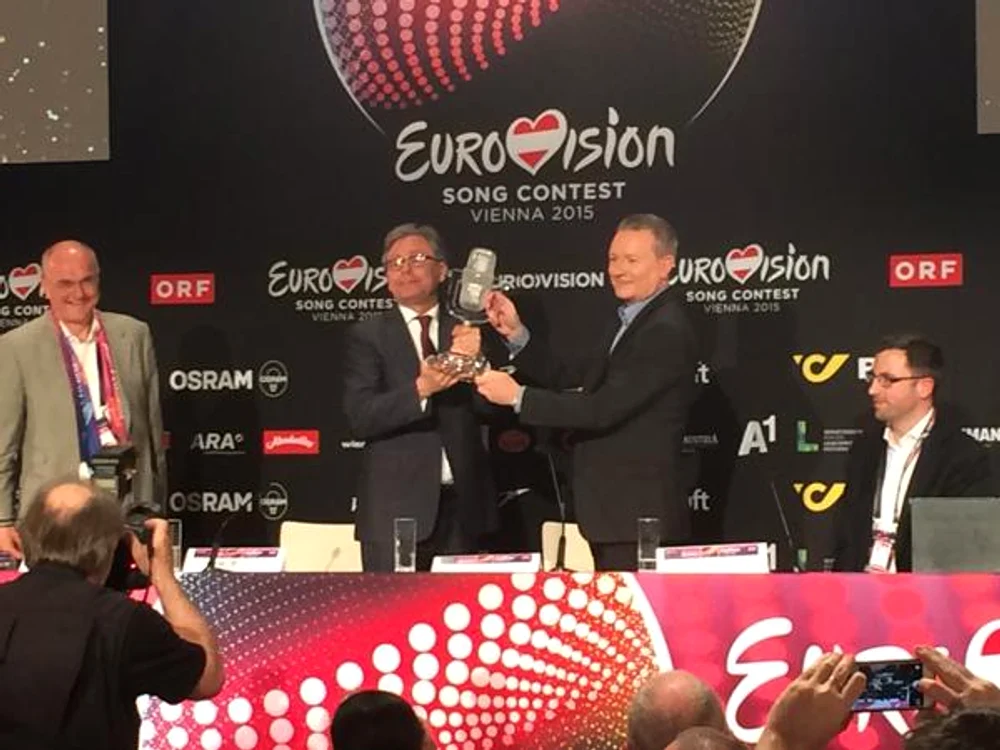 Trofeul Eurovision a fost prezentat publicului