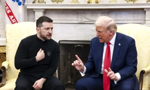 Donald Trump si Volodimir Zelenski la Casa Alba jpg webp