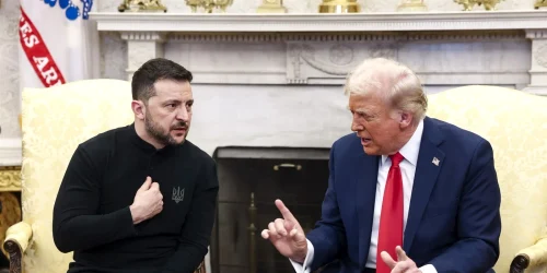 Donald Trump si Volodimir Zelenski la Casa Alba jpg webp