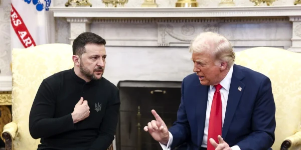 Donald Trump si Volodimir Zelenski la Casa Alba jpg webp