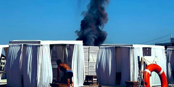 Explozie in Crimeea FOTO Twitter @lapatina_ via Nexta