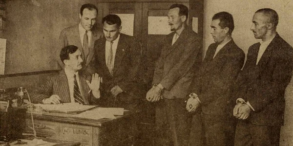 Hoți de buzunare arestați în Bucureștiul interbelic (foto: Ilustrațiunea română, 18 ianuarie 1939) 