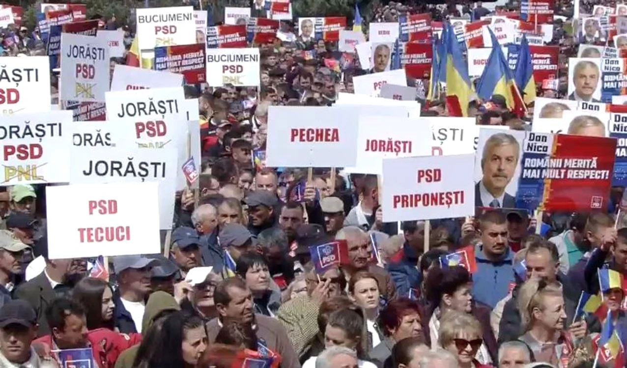La Galați sunt așteptați 30.000 de simpatizanți PSDFoto: captură Pro Tv