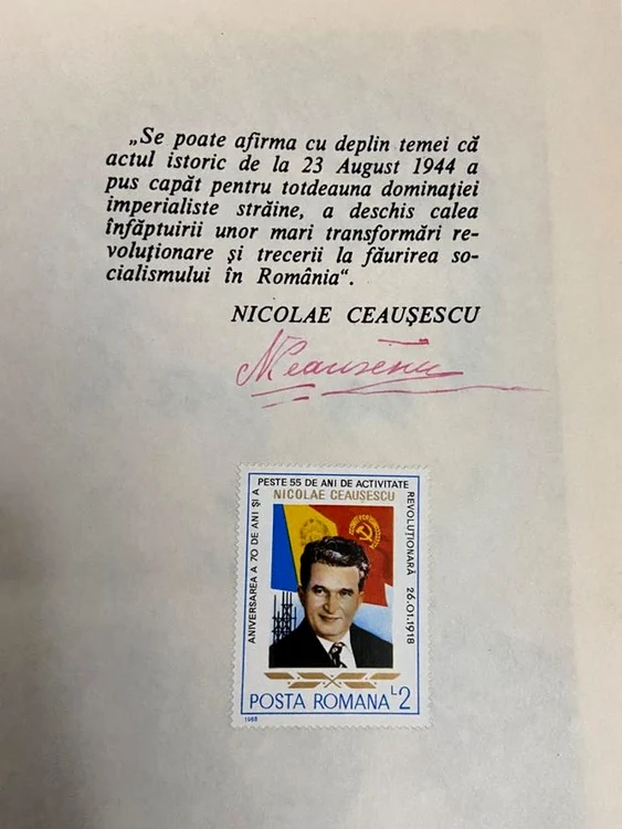 Singurul autograf pe care Ceaușescu l-a dat FOTO Agerpres