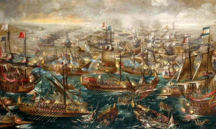 Calendar 7 octombrie: 1571: Bătălia de la Lepanto: Flota otomană a fost zdrobită de flota Ligii Sfinte, aflată sub comanda lui Don Juan de Austria jpeg