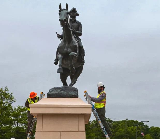 Statuia lui Caesar Rodney FOTO: SecretaryBurgum, X 
