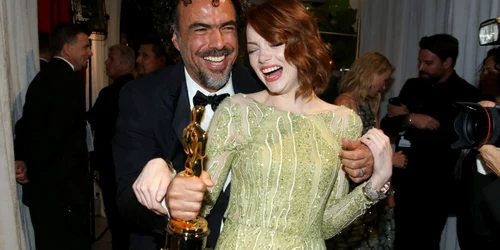 Oscar 2015 castigatori  Alejandro Gonzalez Inarritu Emma Stone FOTO AP