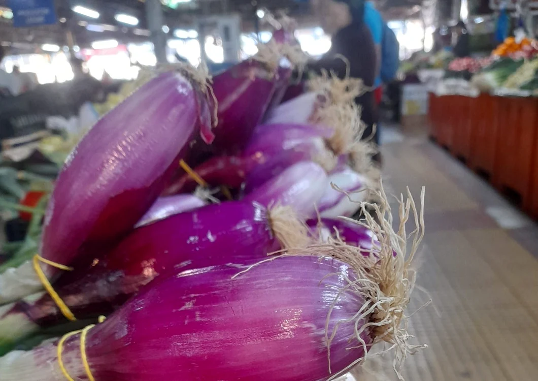 Ceapa roşie,  vedetă în pieţe