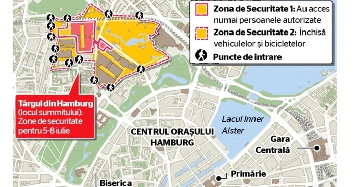 INFOGRAFIE masurile de securitate la summitul G20 de la Hamburg