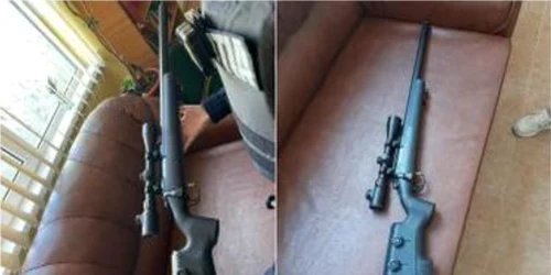 Arma cu luneta tip airsoft adusa la scoala de un copil de 7 ani din Constanta SURSA IPJ Constanta png