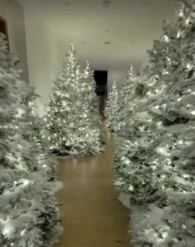 Kim Kardashian și-a transformat casa într-o pădure de brazi de Crăciun / foto: captură video