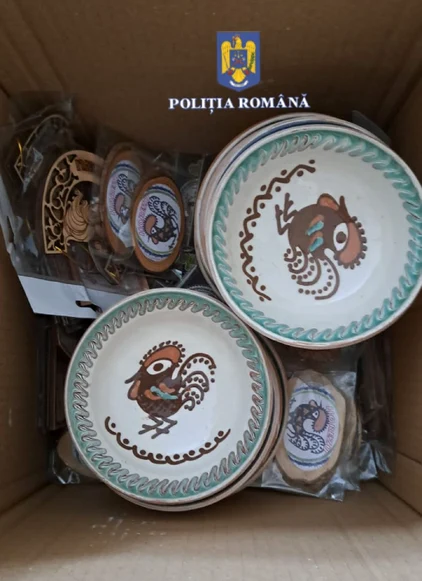 Ceramică UNESCO contrafăcută vândută ca piese originale de Horezu Foto IPJ Vâlcea jpeg