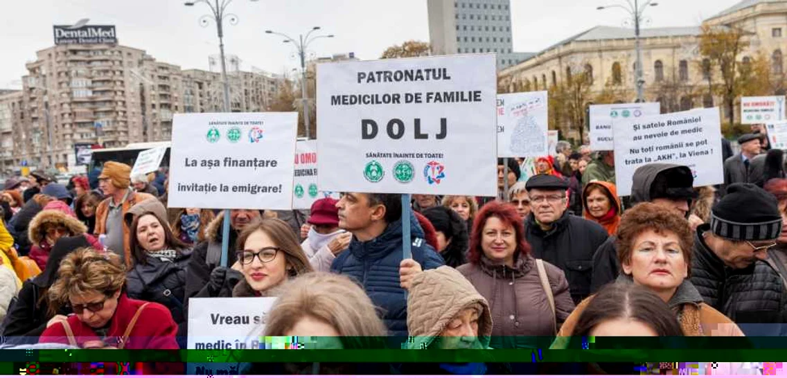 Medicii de familie au protestat în faţa Guvernului. FOTO Inquam Photos
