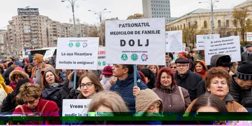 Medicii de familie au protestat în faţa Guvernului. FOTO Inquam Photos