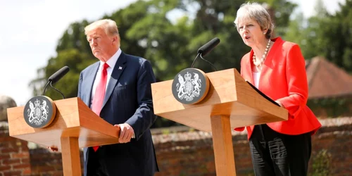 Conferinta de presa Donald Trump si Theresa May la Chequers FOTO EPA-EFE