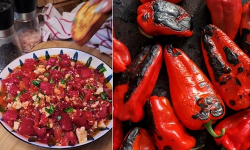 Salata cu ardei copti, foto TikTok, Shutterstock jpg