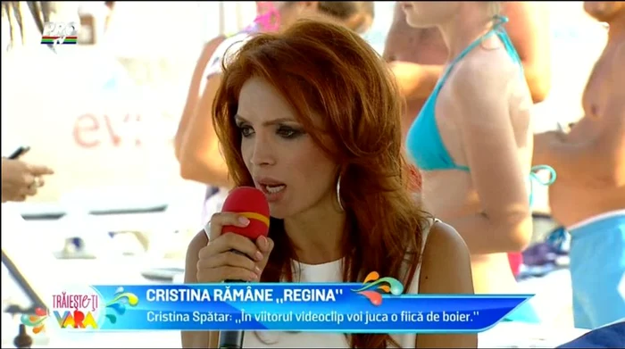 Cristina a povestit întâmplarea la emisiunea "Trăieşte-ţi Vara"