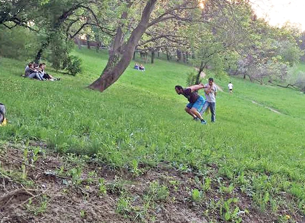 Florin s-a antrenat  pe dealul din  Parcul Tineretului