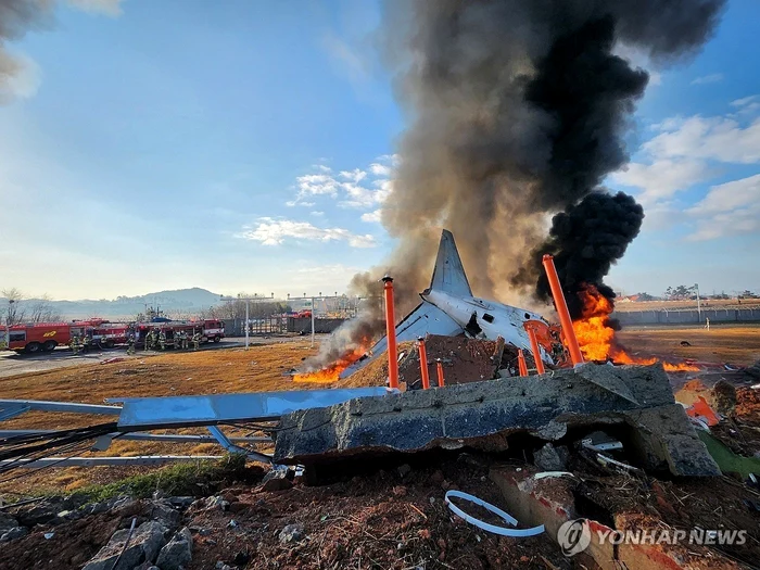 Accident aviatic cu 179 de victime în Coreea de Sud FOTO:X /Nexta / Yonhap News