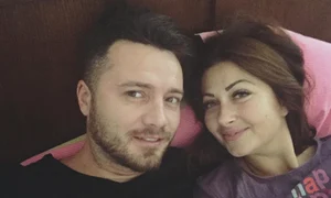 Gabriela Cristea, fercită în braţele soţului  jpeg