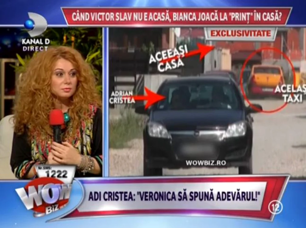 Veronica A. Cara a fost pusă într-o situaţie foarte dificilă atunci când a trebuit să explice situaţia în care au fost surprinşi Bianca şi Adrian, prietenii ei (captură: Kanal D)