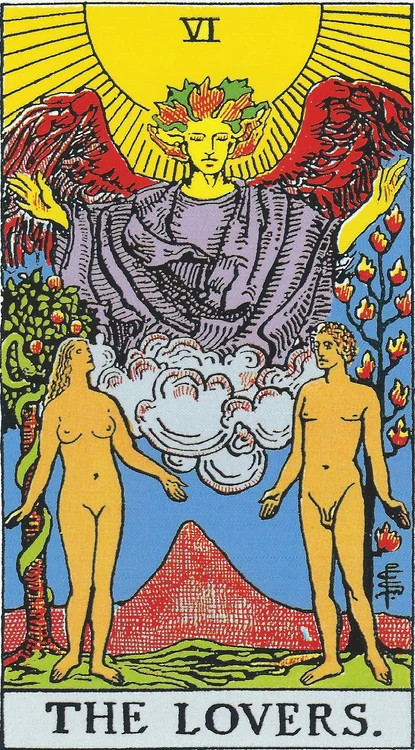 Cartea de tarot Îndrăgostiții jpg