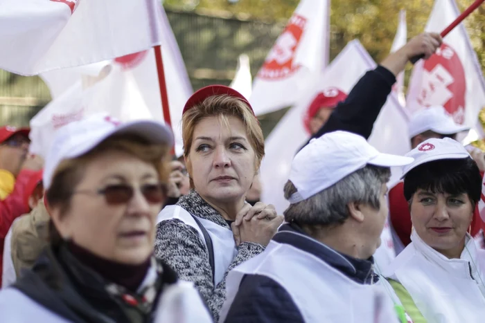 Miting al federaţiei Sanitas în Capitală FOTO Adevărul