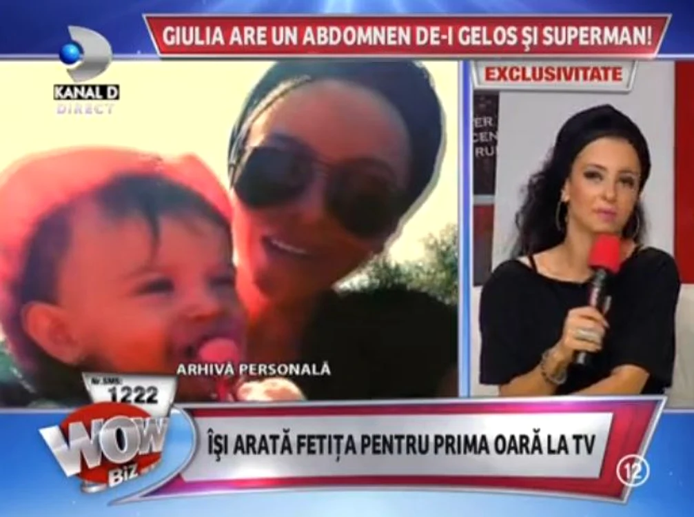 Giulia a arătat-o tuturor pe fiica ei, Antonia (captură: Kanal D)