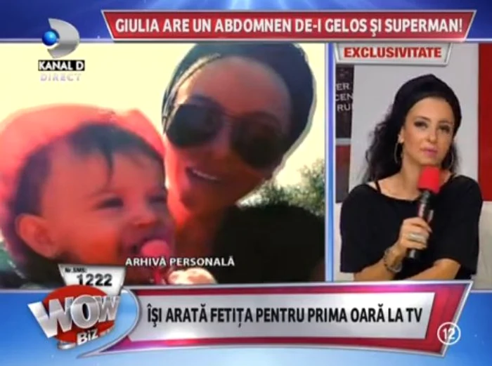 Giulia a arătat-o tuturor pe fiica ei, Antonia (captură: Kanal D)