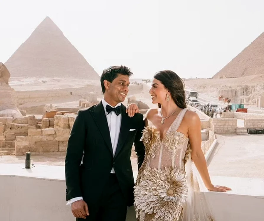 Ankur Jain și Erika Hammon, la nunta lor din Egipt