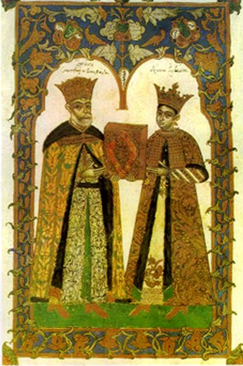 Matei Basarab și doamna Elina, soția sa FOTO Wikipedia