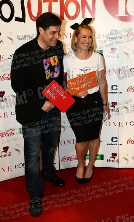 Andreea Esca şi soţul ei, Alexandre Eram, la petrecerea «The One». (Foto: Dorin Constanda)
