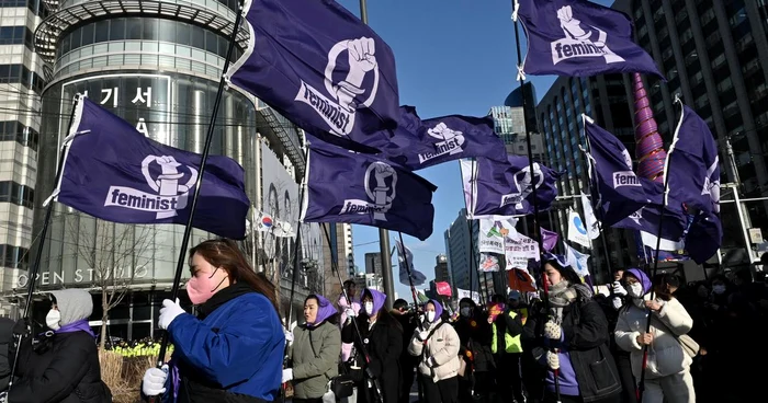 Protest al feministelor/ FOTO: AFP