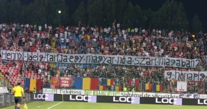 FOTBAL: Steaua a fost suspendată de UEFA din cauza unui banner rasist