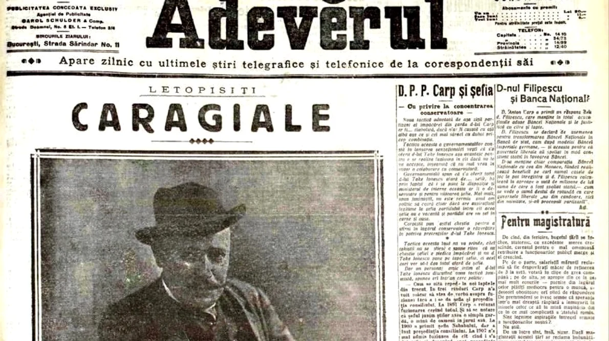 Caragiale despre răscoala din 1907: "Facţiunea de la putere, supranutrită, este incapabilă a mai ţine piept torentului popular, adică facţiunii răzbite de foame" jpeg