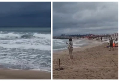 Mare agitată în Eforie Nord FOTO CAPTURĂ VIDEO 