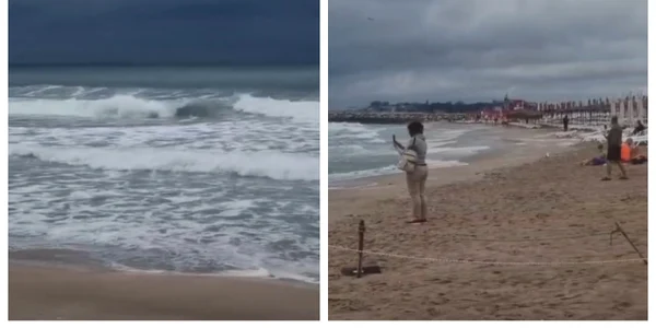 Mare agitată în Eforie Nord FOTO CAPTURĂ VIDEO 