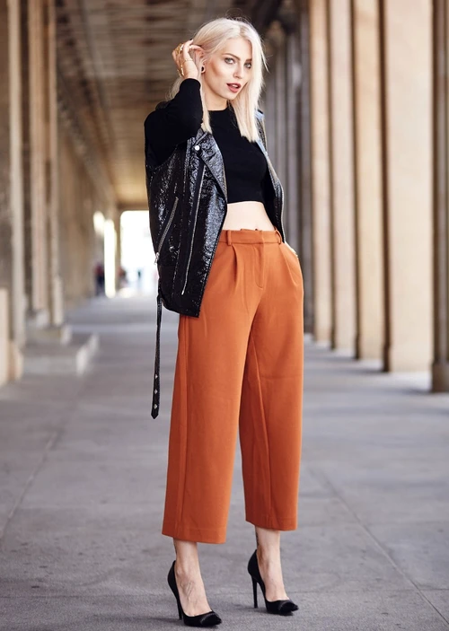3  cropped sweater with leather vest and culottes jpg jpeg