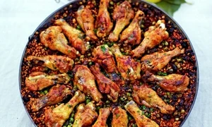 paella cu ciocanele de pui 580x400 jpeg