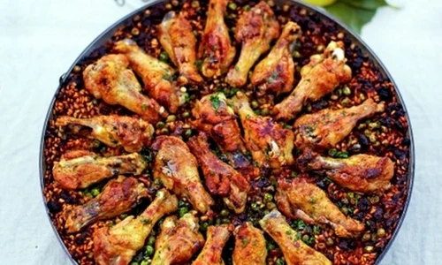paella cu ciocanele de pui 580x400 jpeg