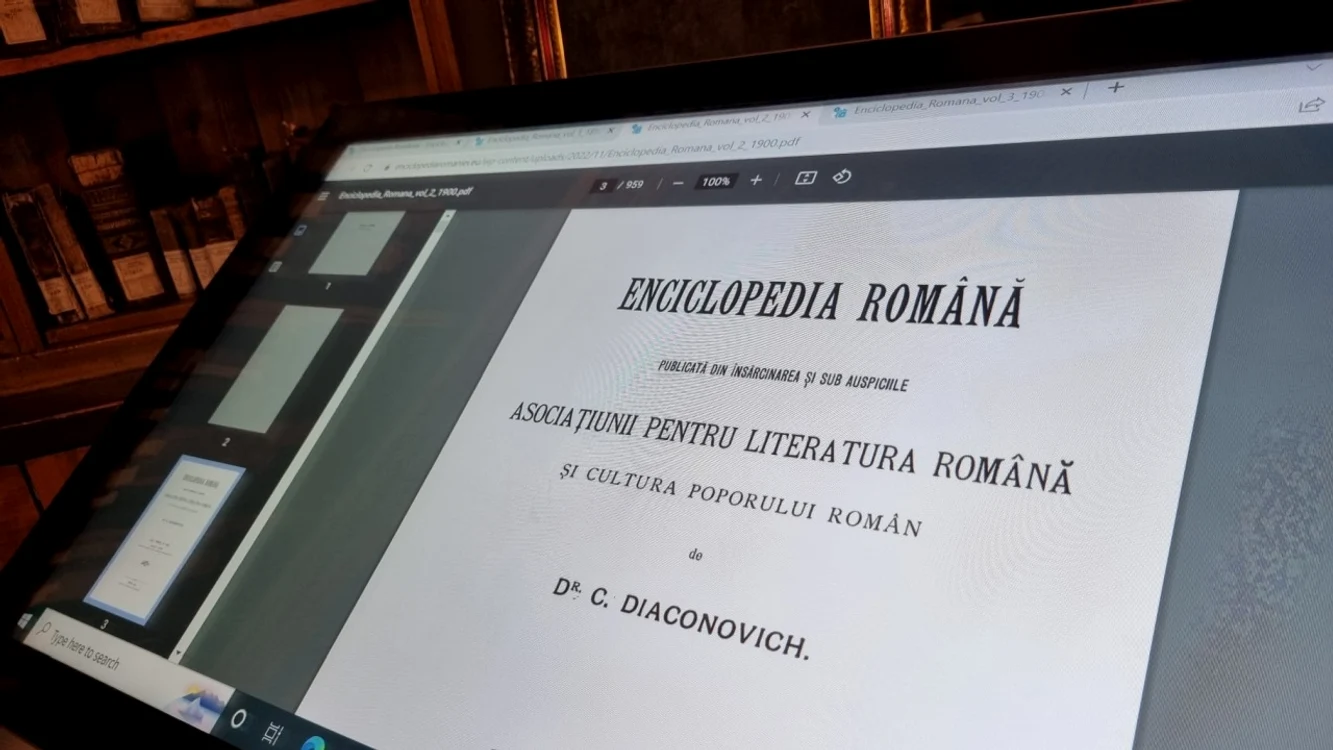 Enciclopedia Română, accesibilă în variantă digitală (foto: Biblioteca Județeană ASTRA Sibiu)