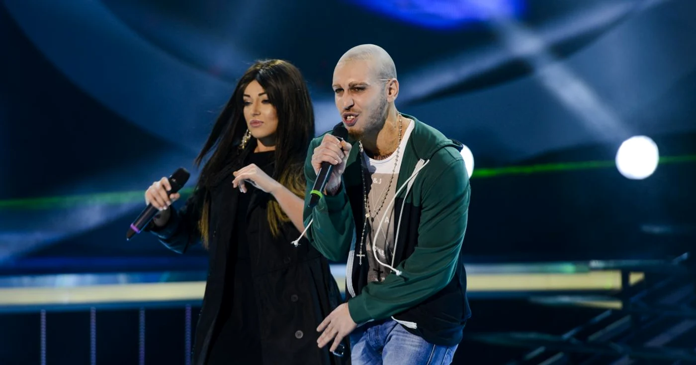Antonia şi Puya la "Te cunosc de undeva"? Elena Ionescu şi Alex Velea formează un cuplu de dragul spectacolului. FOTO Antena 1/ Mihai Stetcu