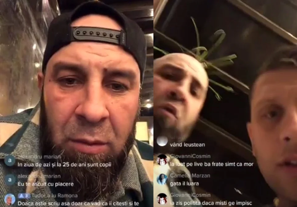 Bărbatul dat în urmărire, înainte și după capturare FOTO Tik Tok (captură)