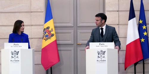 Conferinta comuna la Elysee Sandu si Macron FOTO EPA EFE jpg