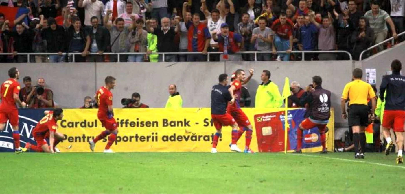 Golul cu care Steaua a câștigat meciul cu Copenhaga * Foto: Marian Burlacu