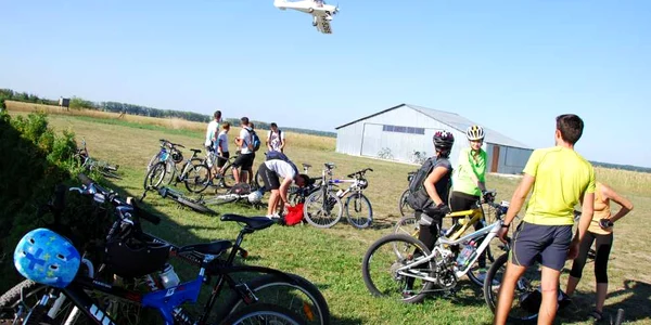 Aerodromul Șirna a găzduit primul eveniment aero-ciclistic din România