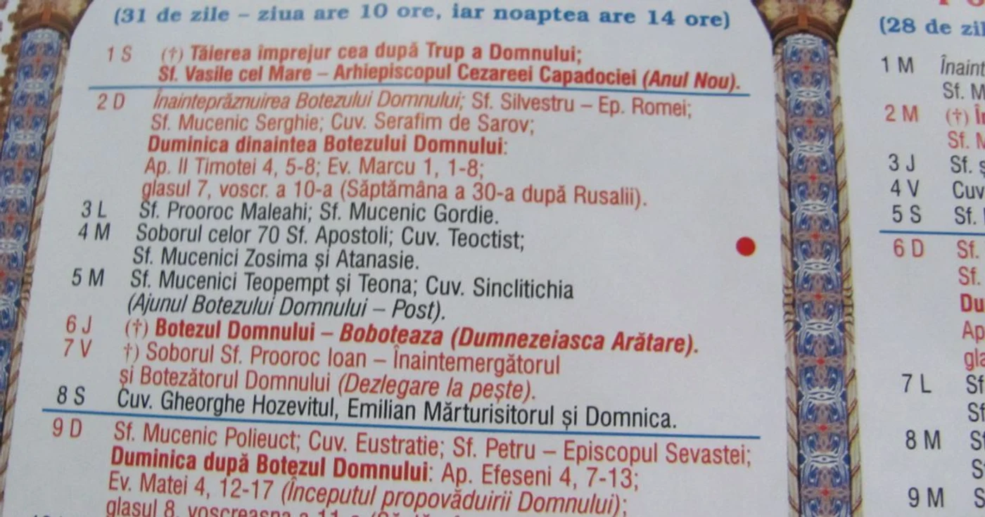 Ediţia 2011 a calendarului ortodox
