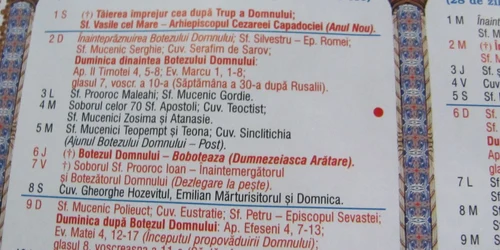 Ediţia 2011 a calendarului ortodox