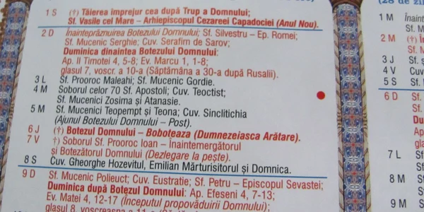 Ediţia 2011 a calendarului ortodox