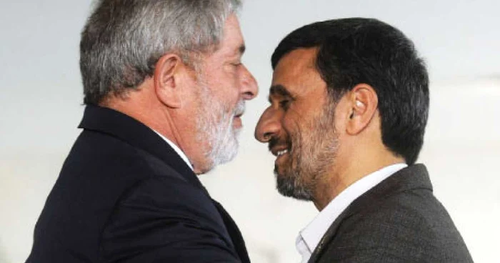 Preşedintele brazilian da Silva şi liderul iranian Ahmadinejad